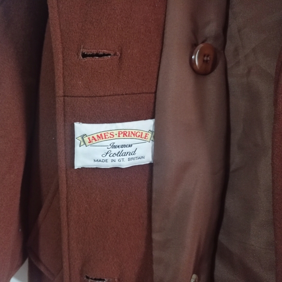 Julius Cashmere & Wool Long Trench Coat - Size 14 - Brown - Picture 4 of 4